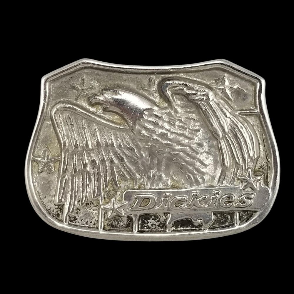 Dickies Eagle Western Vintage Belt Buckle, Americana Patriotic Star Design